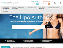 Tablet Screenshot of liposuction.com